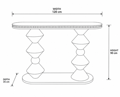 Regalia Geometric Console Table