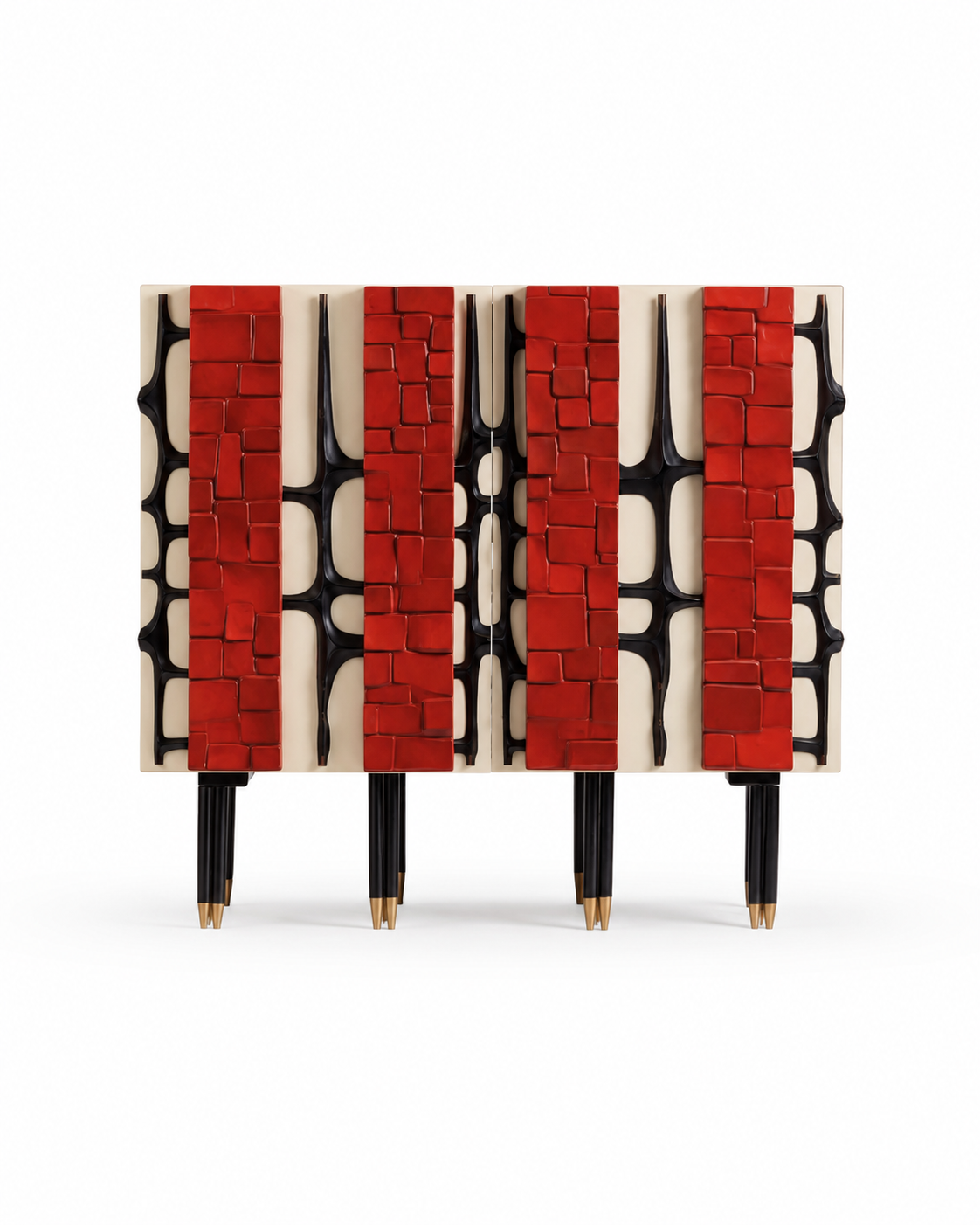 Crimson Accent Cabinet