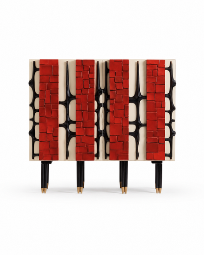 Crimson Accent Cabinet