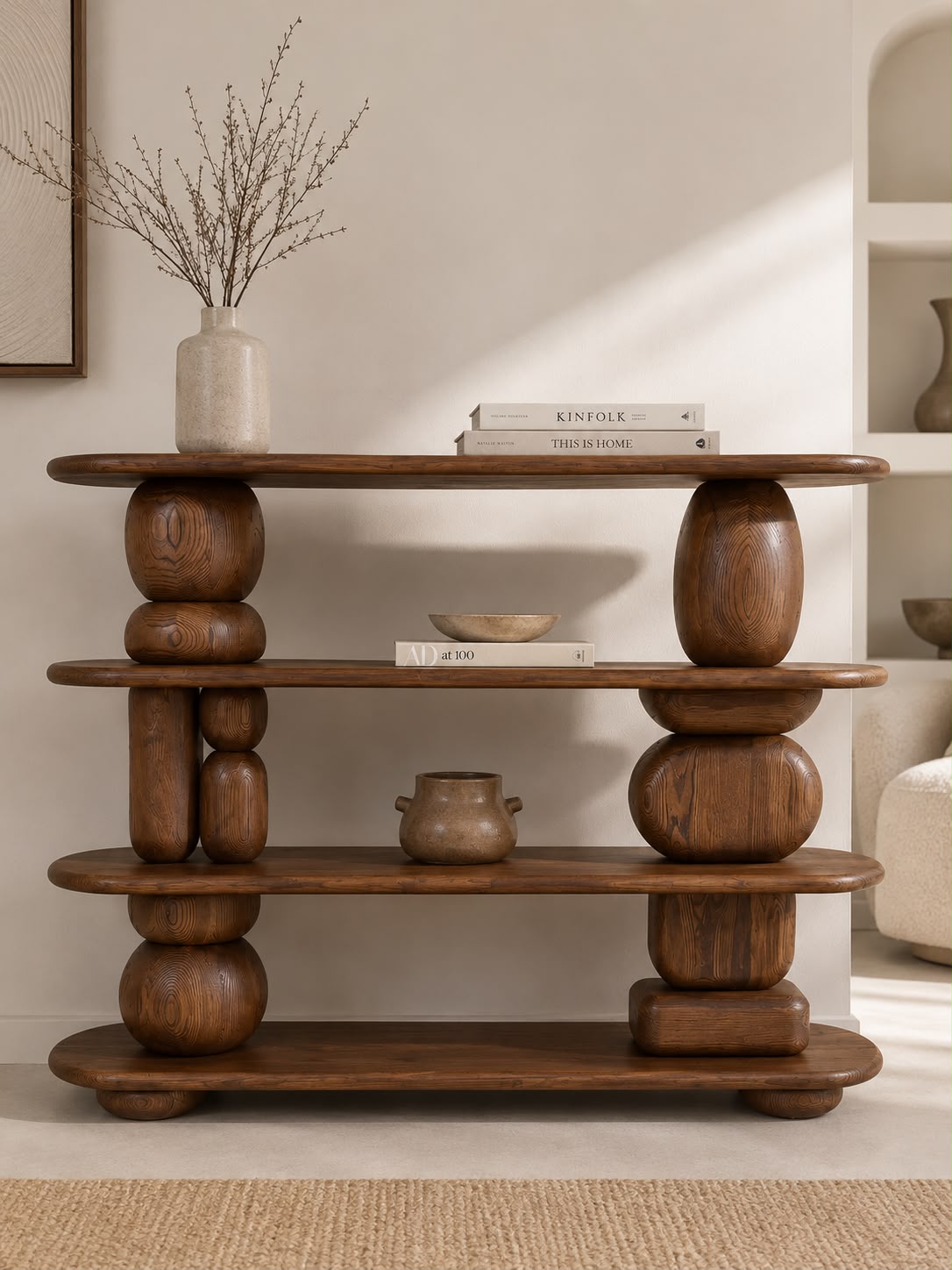 Solen Oak Wood Console