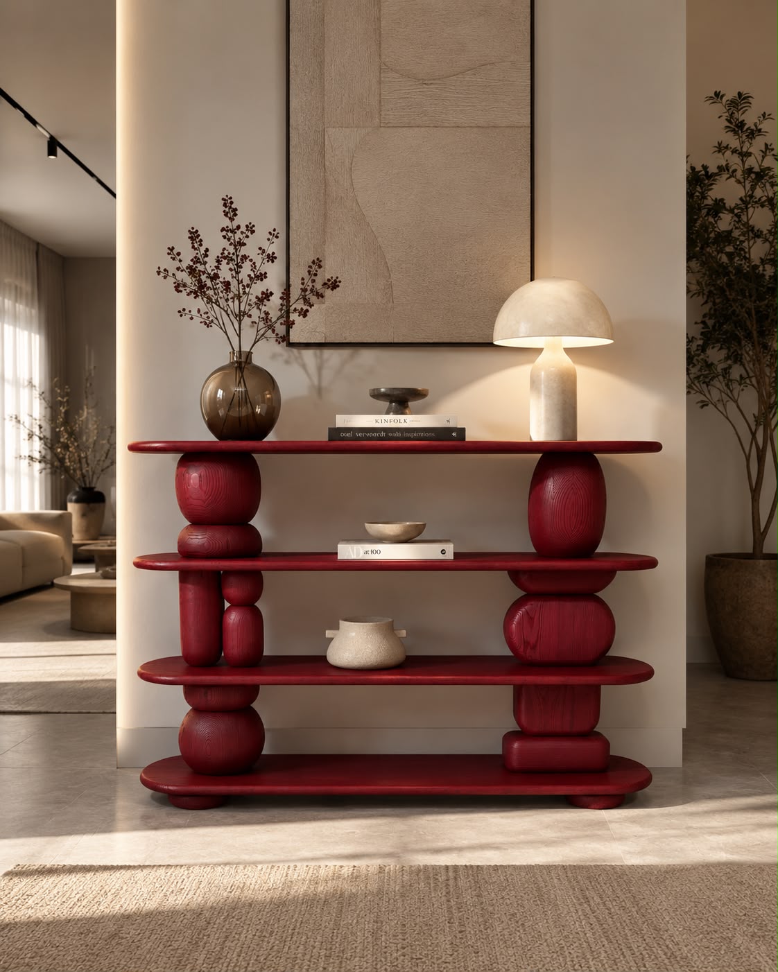 Solen Oak Wood Console