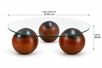 Aura Sculptural Glass Coffee Table