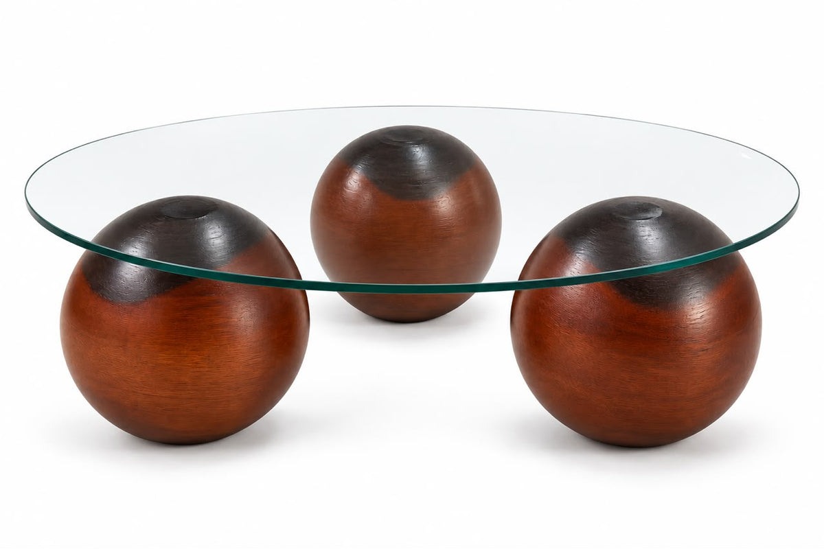 Aura Sculptural Glass Coffee Table